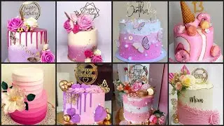 Best Pink Theme Cake Decorating ideas | Pink Colour Cake Design | Pink Cake Decoration