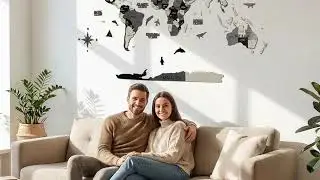 Colorfull Worlds Grey 3D Wooden Map &ndash; Unique Travel Wall Decor for Enthusiasts 🖤🗺️