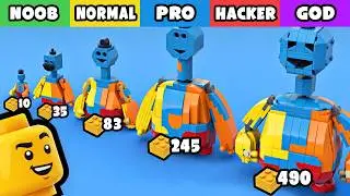 LEGO Poppy Playtime 4: How To Build 5 Versions of DOEY THE DOUGHMAN (Noob, Normal, Pro, Hacker, God)