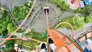 Yukon Striker: САМЫЕ ВЫСОКИЕ И БЫСТРЫЕ американские горки с дайвингом, вид от первого лица в 4K! ...