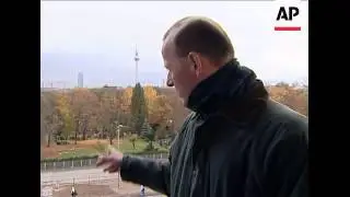 Original GDR watchtower rebuilt at wall memorial site