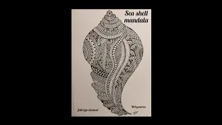 How to draw mandala art/Sea shell mandala/Shankh mandala/Easy mandala art for beginners/tutorial