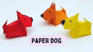 Origami Dog _ paper Dog _ Paper Craft _ Origami Paper Dog craft _ Paper Toy