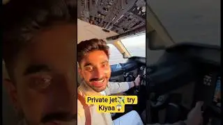 🤯 Private Jet Cockpit Experience! | Delhi to Dubai Flight✈️with a Pilot!#shorts