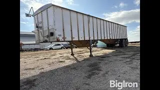 BigIron Auctions HH8258 1981 Alloy Grain Trailer Electric Tarp & Hoppers
