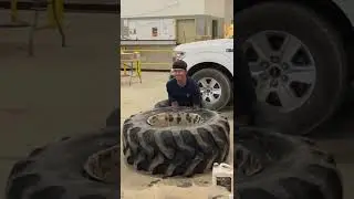 Backhoe Tires And A Massive Bead Bazooka. #tiredoctor #tireguy #tires #tirerepair #shorts #tiretech