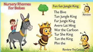 Nursery Rhymes For Babies | The Donkey King | Jungle Poem for Kids | Bee Cartoon (Review)