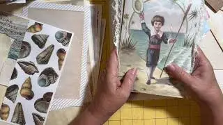 Choosing pages, adding napkins and getting in order for junk journal 