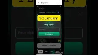 Frog farm cipher code today 1 January | frog farm daily cipher code today | frog farm #frogfarm