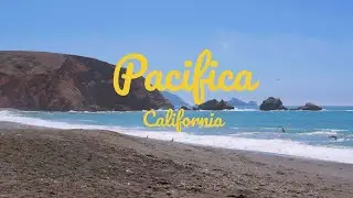 Travel Soundscape 🌊 Calming Beach Walk on Pacifica's Black Sand Beach