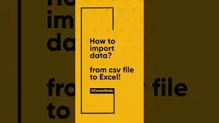 How to import data from csv file to Excel  #WillntrixShorts #Shorts
