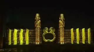 Registan night show in Samarkand, Uzbekistan 