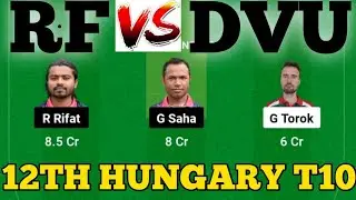 RF vs DVU || DVU vs RF Prediction || RF VS DVU 12TH ECS HUNGARY T10 MATCH