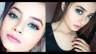 Electric Blue Eyes with Nude Pink Lips|Makeup Tutorial|Shweta Makeup&Beauty
