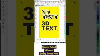 3D Text in CorelDraw | #ytshorts #viral