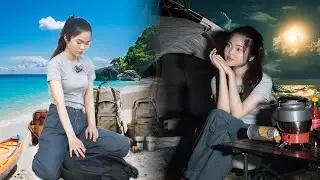 Girl Solo Camping Overnight On Doi Nhai Beach Vung Tau Vietnam ASMR | n39 vlog