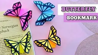 Paper bookmark                                how to make butterfly paper bookmark ?