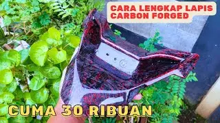 HABIS CUMA 30RIBU!!! CARA LAPIS CARBON DI PART MOTOR XMAX OLD