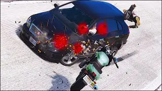 GTA 5 Motorcycle Crashes Episode 02 (Euphoria Physics Showcase)