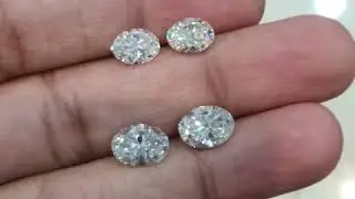 Natural Moissanites Pairs in Oval By LabradoriteKing