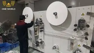 Water Blocking Tape - Swelling Tape rewinding process #oneworld