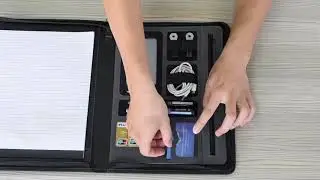 BWA-133 Sewn PU leather portfolio with IPAD pocket,with Iphone holder