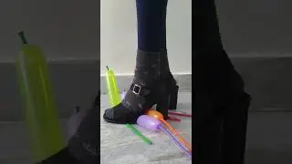 Satisfying Crushing Crunchy Soft things With Heels Reverse Crushing #highheels