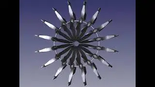 Kinetic sculpture animation inspired by Anthony Howe art