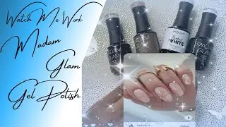 Doing My Own Nails At Home| Recreating a Pinterest Set| Wedding Nails Design| Madam Glam Gel Polish|