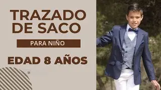 TRAZADO DE SACO PARA NIÑO, EDAD 8 AÑOS