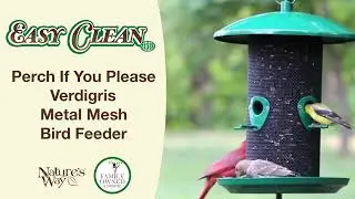 Perch If You Please Metal Mesh Bird Feeder | Tube Bird Feeders | Nature's Way Bird Products