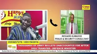 The military is accountable for ammunition, not national security secretariat.