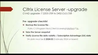 Video 22 &ndash; Upgrading Citrix Infra_2203 to 2402_ Part 2 &ndash; Citrix License Server Upgrade