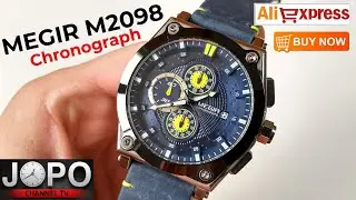 MEGIR M2098 Fashion Chronograph Watch│Megir Watch Review│Subtitles