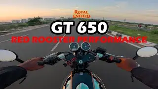 GT650😈🔥with Red Rooster Performance 💀Top speed ASMR 🎧  #royalenfield