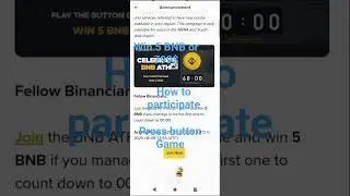 how to participate binanace press button Game win 5 bnb #binance #bitcoin #binancelisted #bnb