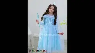 Frozen Elsa Let it Go Costume Dress Child / Kostum Elsa Frozen Beludru Lengan Panjang CG70