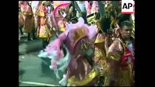 Parade of samba schools that came first in Rio's carnival