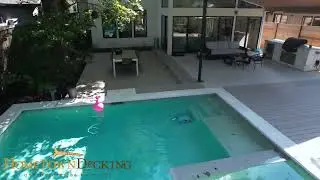 Poolside Deck Makeover: French White Oak Composite & Cable Rail