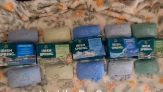 ASMR Soap Cutting 10 Irish Spring Bar Soap Cubes Diamonds