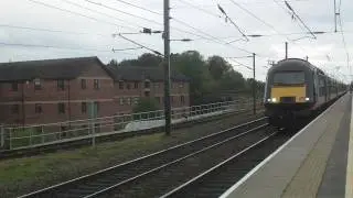 Grand Central HST 43484 and 43468 depart Northallerton