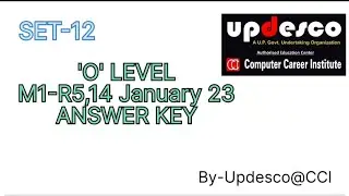 'O' LEVEL M1-R5,14 January 23 ANSWER KEY
