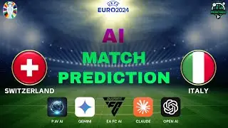 Switzerland vs Italy Prediction | Watch Full Match Simulation | Euro 2024 | AI vs AI GamePlay
