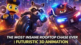 The Most Insane Rooftop Chase Ever  Futuristic 3D Animation|Rolo & Luna Tales | Kids 3D Animation