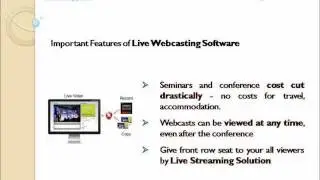 Live Webcasting Software