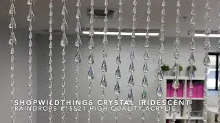 ShopWildThings Raindrops Crystal Clear High Quality Acrylic Beaded Curtains Door Beads