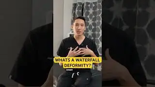A waterfall deformity occurs when the breast tissue naturally descends or 