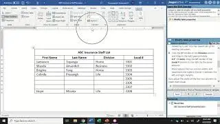 JasperActive Word 2019 Lesson 6: Modifying Cells