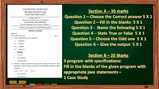 ICSE | Solved Specimen Question Paper | MCQ pattern | Semester 1 | Computer Application