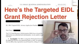 Here's What Targeted EIDL Grant Rejection Letters Look Like